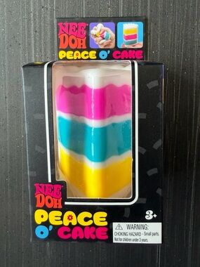 NeeDoh Peace O' Cake Kids Toy - Pink, Blue, Yellow